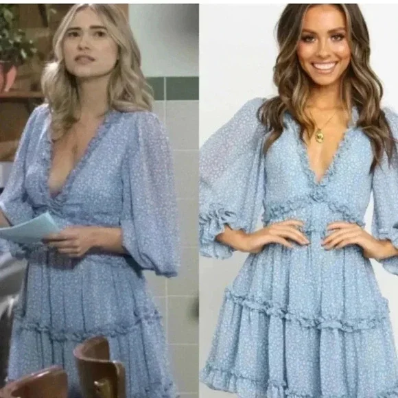 Saints + Secrets X Hello Molly Feel The Vibe Floral Ruffle Dress Size US Small - Picture 12 of 12